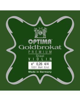 Cuerda violín Optima Goldbrokat Premium 1051 1ª Mi Bola 0.26 Medium 4/4