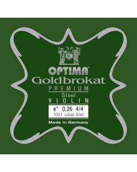Cuerda violín Optima Goldbrokat Premium 1051 1ª Mi lazo 0.26 Medium 4/4
