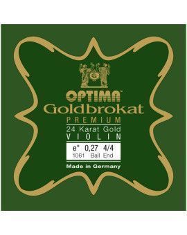 Cuerda violín Lenzner Goldbrokat Premium 24K Gold 1061 1ª Mi Bola 0.27 Strong 4/4
