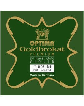 Cuerda violín Optima Goldbrokat Premium 24K Gold 1061 1ª Mi lazo 0.26 Medium 4/4