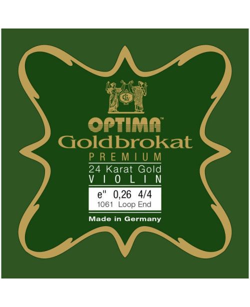 Cuerda violín Optima Goldbrokat Premium 24K Gold 1061 1ª Mi lazo 0.26 Medium 4/4