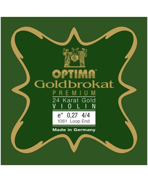 Cuerda violín Optima Goldbrokat Premium 24K Gold 1061 1ª Mi lazo 0.27 Strong 4/4