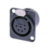CONECTOR XLR CHASIS HEMBRA 6 P
