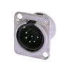CONECTOR XLR CHASIS MACHO 6 PO