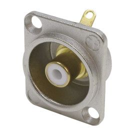 CONECTOR RCA CHASIS BLANCO NF2