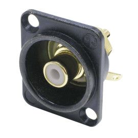 CONECTOR RCA CHASIS BLANCO B N