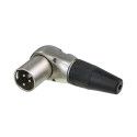 CONECTOR XLR 3P MACHO ACODADO