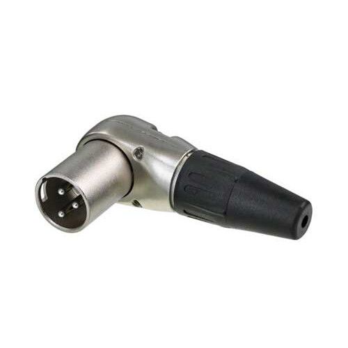 CONECTOR XLR 3P MACHO ACODADO