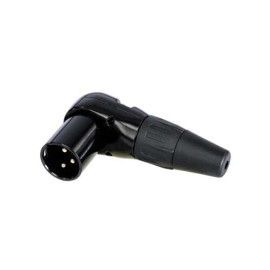 CONECTOR XLR 3P MACHO ACODADO