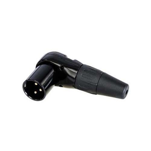 CONECTOR XLR 3P MACHO ACODADO