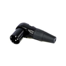 CONECTOR XLR 3P MACHO ACODADO
