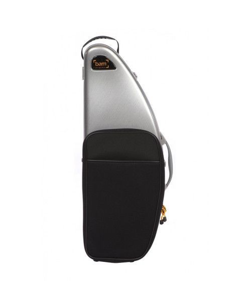 Estuche saxo tenor Bam La Défense Hightech  DEF4102XL con bolsa Aluminio cepillado