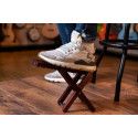 WOODEN FOOT REST, DARK BROWN O