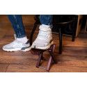 WOODEN FOOT REST, DARK BROWN O
