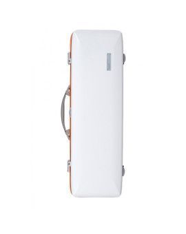 Estuche rectangular Violín BAM Ice Suprême Hightech ICE2018XLW 4/4 Blanco/Naranja