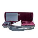 Estuche violín For-Tune CC rectangular burdeos 4/4 Gris/Burdeos