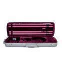 Estuche violín For-Tune CG rectangular 4/4 Gris/Burdeos