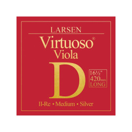 "Cuerda de viola Larsen Virtuoso 2ª Re Extra long Medium"
