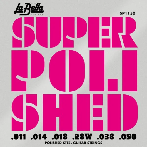 JUEGO DE CUERDAS PARA GUITARRA ELÉCTRICA LA BELLA SUPER POLISHED BL 11-50