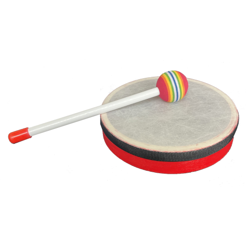 PANDERO RITMO CON MAZA DE 15 CMS