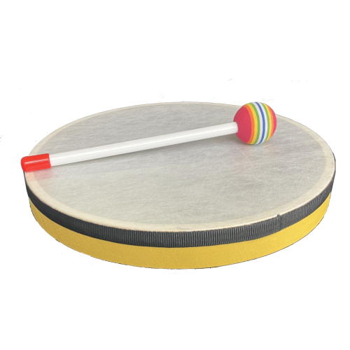 PANDERO RITMO CON MAZA DE 25 CMS