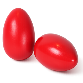 MARACAS RITMO HUEVO DE MADERA 7,5CM ROJA
