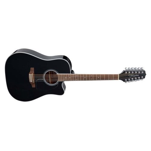 GUITARRA TAKAMINE GD38  E/A DREADNOUGHT CUTAWAY 12 St - NEGRA