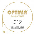 "Cuerda de guitarra eléctrica Optima 24K Gold Strings 012"