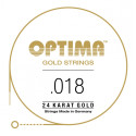 "Cuerda de guitarra eléctrica Optima 24K Gold Strings 018"
