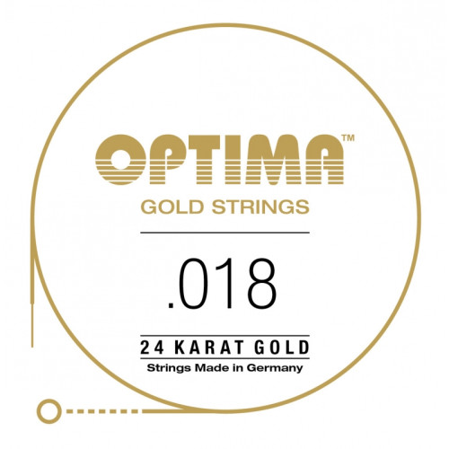 "Cuerda de guitarra eléctrica Optima 24K Gold Strings 018"