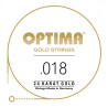 "Cuerda de guitarra eléctrica Optima 24K Gold Strings 018"