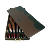 Estuche 15 arcos violín/viola/cello Pedi negro/marrón Marrón