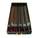 Estuche 15 arcos violín/viola/cello Pedi negro/marrón Marrón