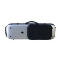 Estuche violín Artist Dynamic policarbonato rectangular con bolsa partituras 4/4 Brushed aluminum Aluminio cepillado