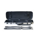 Estuche violín Artist Dynamic policarbonato rectangular con bolsa partituras 4/4 Brushed aluminum Aluminio cepillado