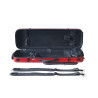 Estuche violín Artist Dynamic policarbonato rectangular con bolsa partituras 4/4 Rojo