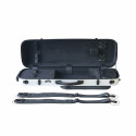 Estuche violín Artist Dynamic policarbonato rectangular con bolsa partituras 4/4 Blanco