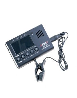 Metrónomo/afinador y generador de tono Aroma AMT-560 en negro