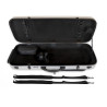 Estuche viola Artist Dynamic policarbonato rectangular con bolsa partituras Brushed aluminum Aluminio cepillado