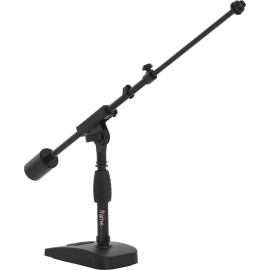 Soporte de micrófono con brazo boom telescópico para escritorio y bombo