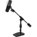 Soporte de micrófono con brazo boom telescópico para escritorio y bombo