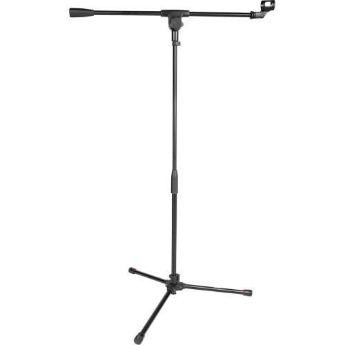 Soporte de micrófono compacto con brazo boom fijo y base de trípode