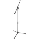 Soporte de micrófono compacto con brazo boom fijo y base de trípode