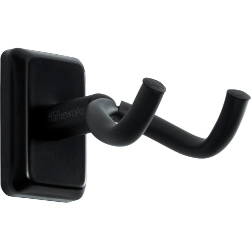 Soporte de pared negro para guitarra