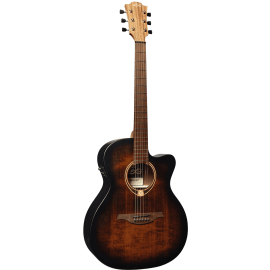 GUITARRA ELECTRO-ACUSTICA LAG AUDITORIUM CUTAWAY BLACK & BROWN