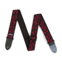 CORREA GUIT/ BAJO CLASSIC - ROJO FLAMEADO