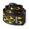 CORREA GUIT/ BAJO JACGUARD - POLY  2" - AMARILLO FLAMEADO