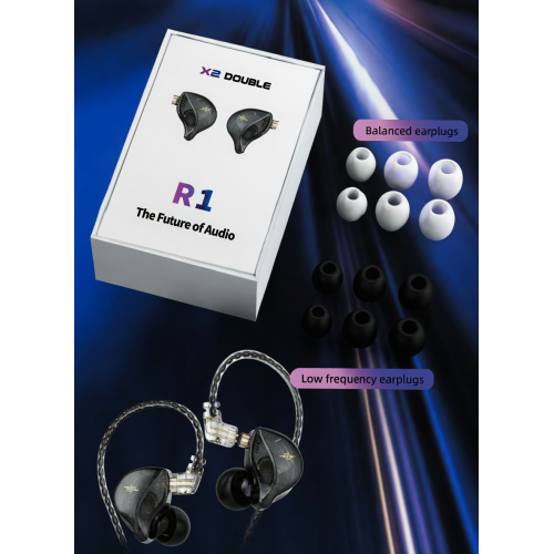 AURICULAR DE OIDO DOUBLE IER1 CON CABLE EXTRAIBLE