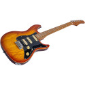 GUIT ELECTR S7 ASH TOP AMBER B