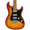 GUIT ELECTR S7 ASH TOP AMBER B